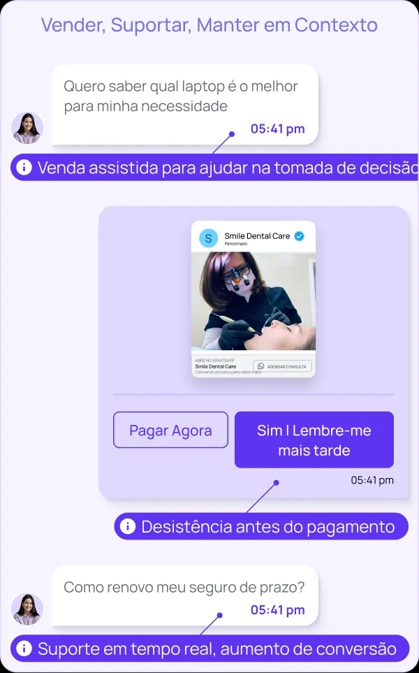 Conversas com clientes