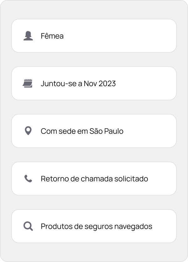 Dados tradicionais do cliente
