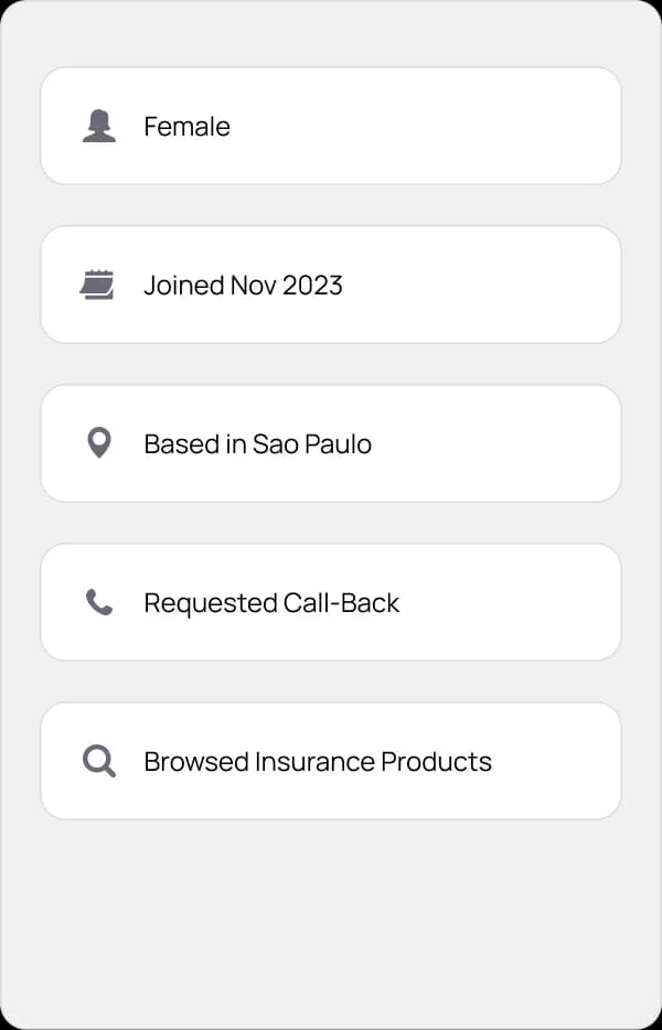 Traditional customer data