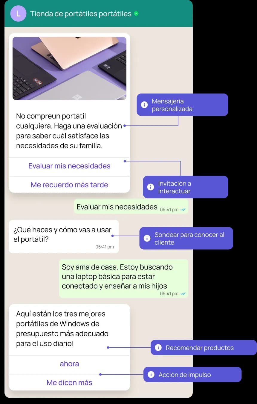 Conversaciones con el cliente