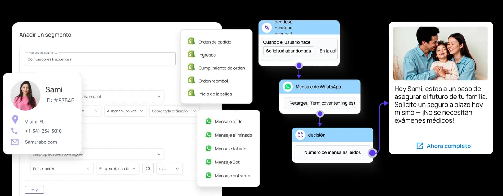 Personalize cada interação com campanhas acionadas por dados do cliente illustration