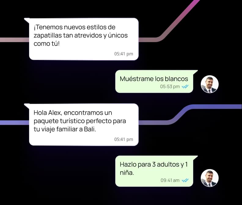 Mensajes altamente personalizados para cada usuario illustration