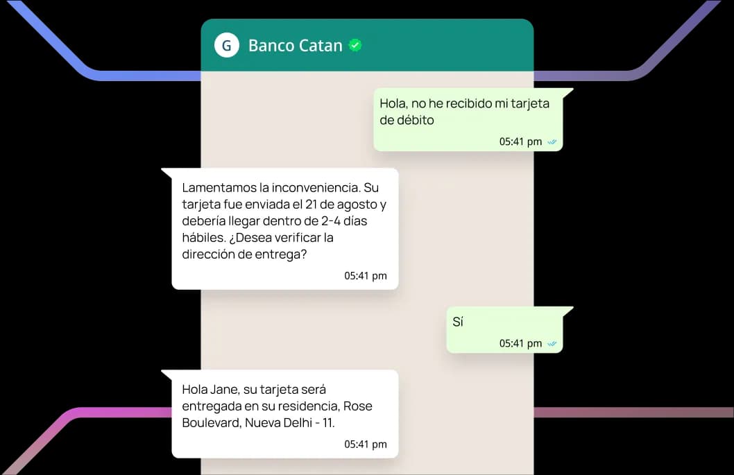 WhatsApp chat interface