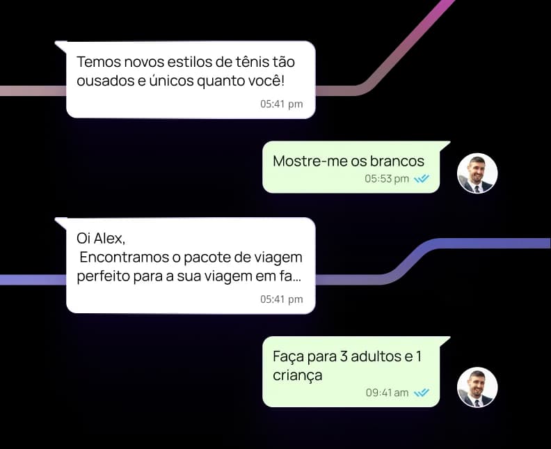 Mensagens direcionadas e personalizadas para cada usuário illustration