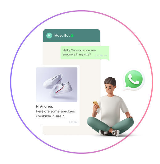 An enterprise capturing a lead using Click to WhatsApp ads.