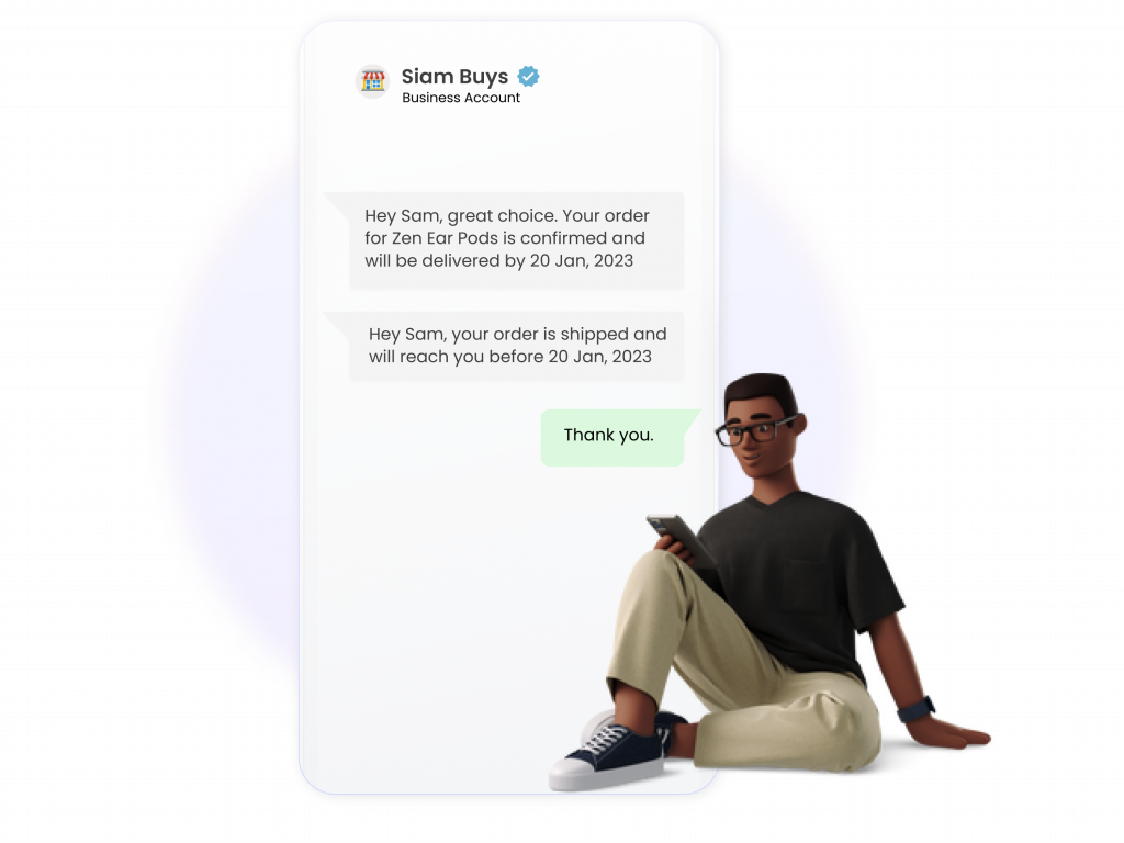 Use cases of Siam Buys for building support on WhatsApp