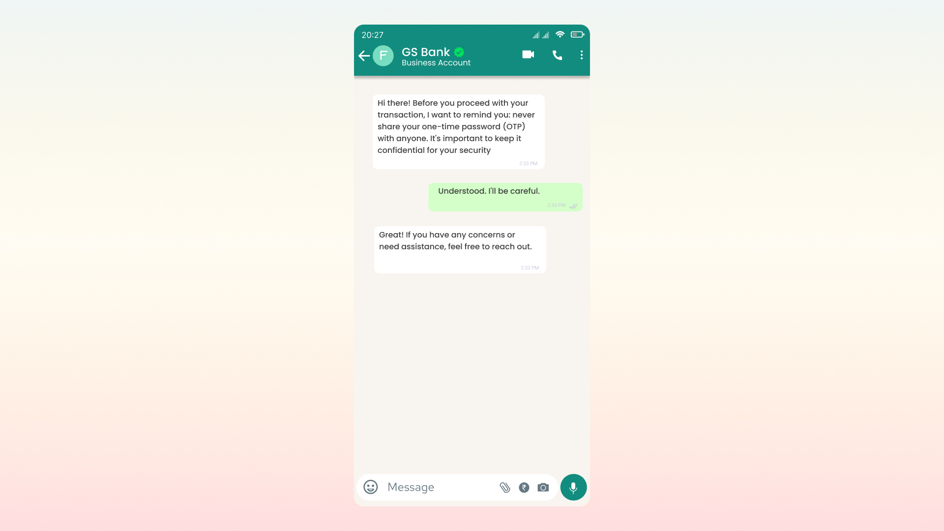 Banking WhatsApp Chatbot