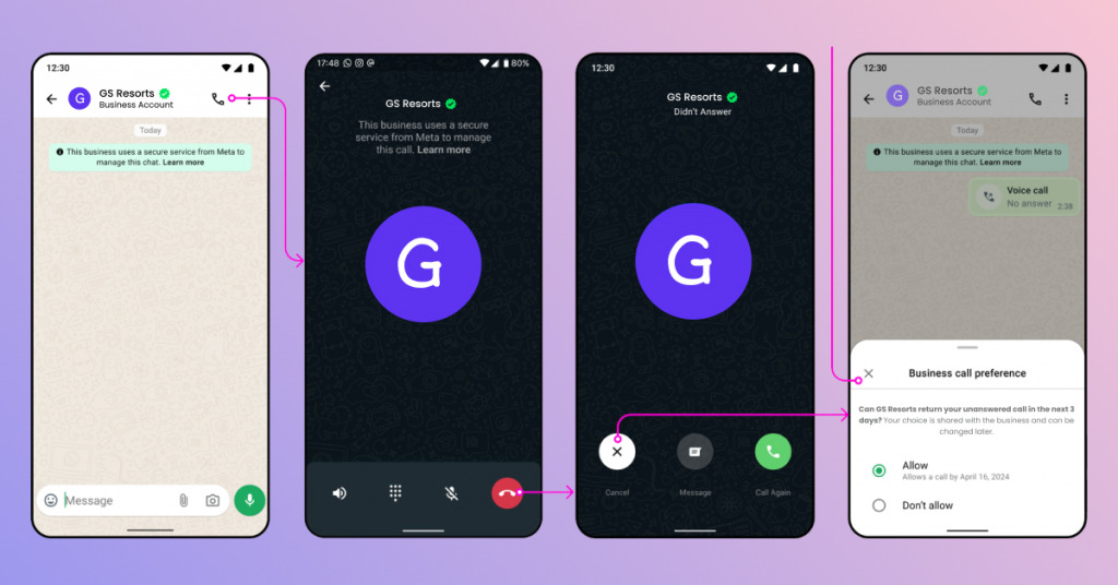GS Resort WhatsApp for voice mockup image