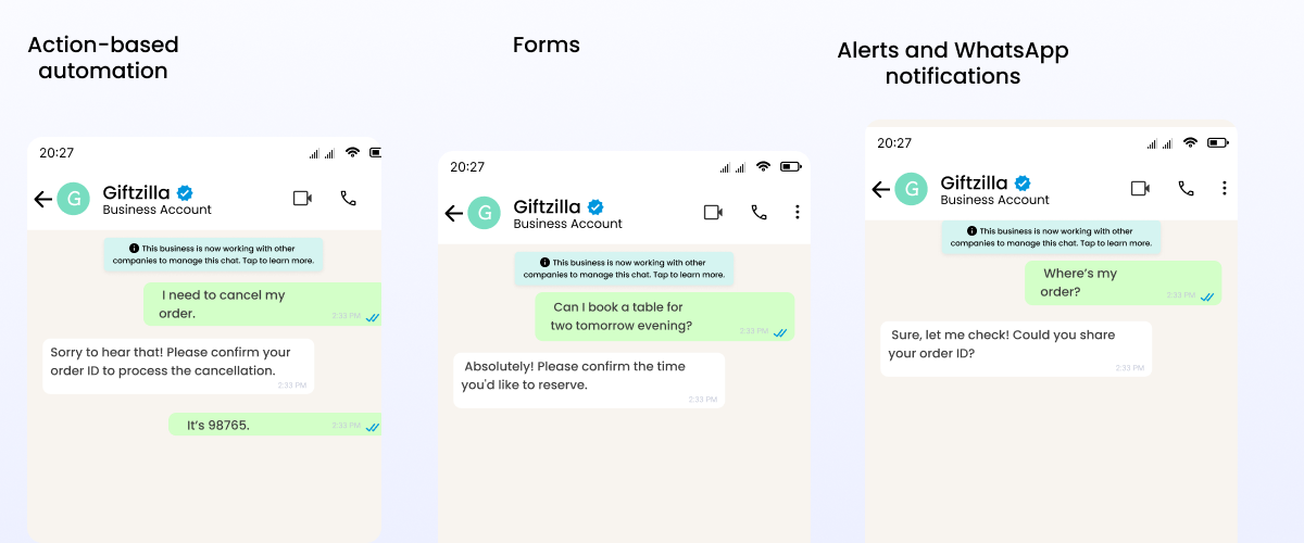 WhatsApp Business API Usecases