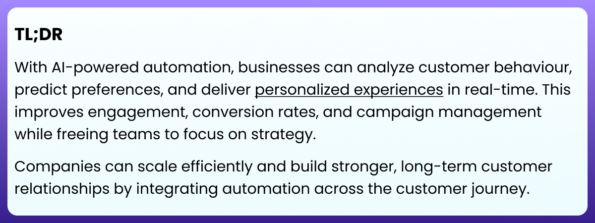 TL;DR AI Powered Automation