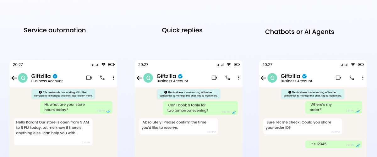Usecases of WhatsApp Business API