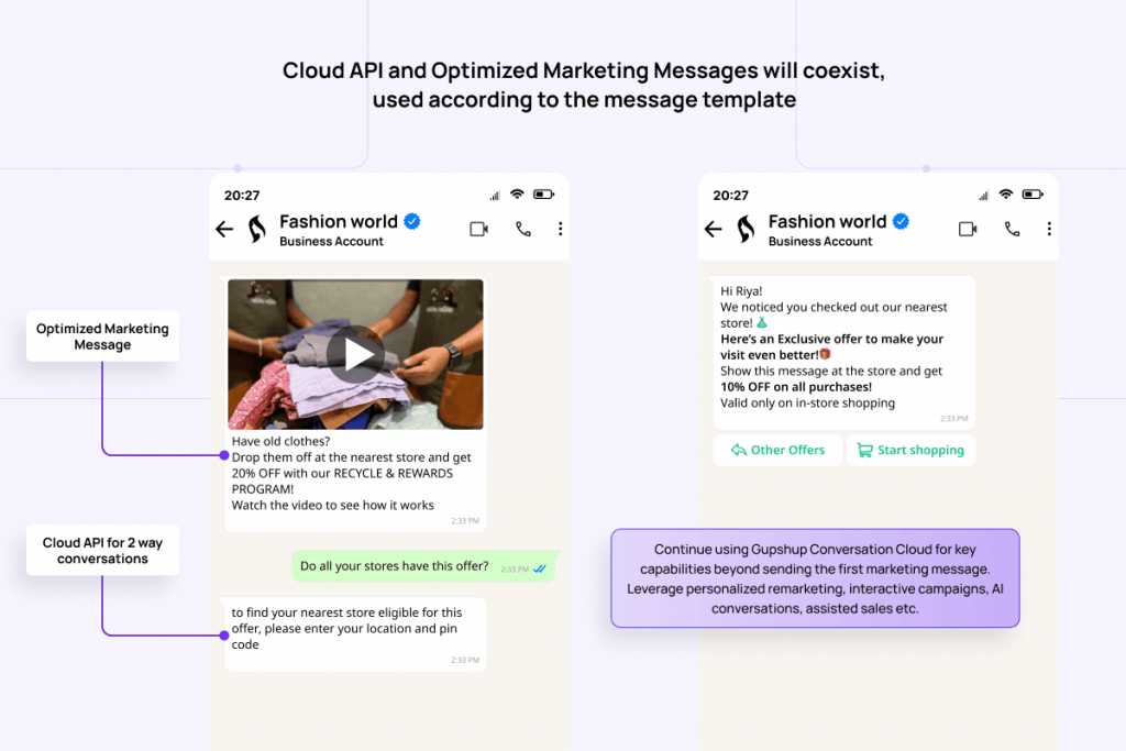 Cloud API Optimized Marketing Messages
