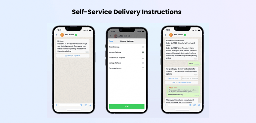 Self-Service Delivery Instructions