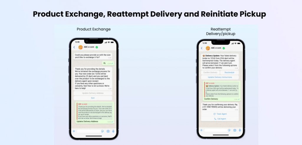 Product Exchange, Reattempt Delivery and Reinitiate Pickup