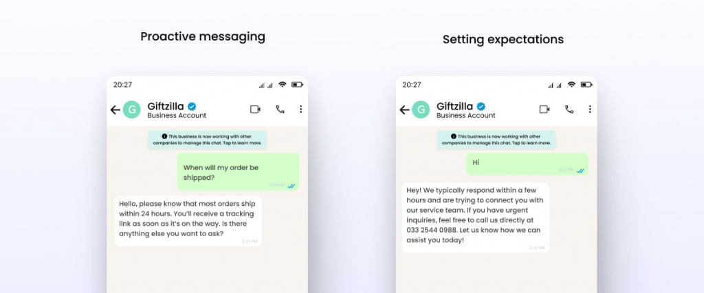 Proactive Messaging
