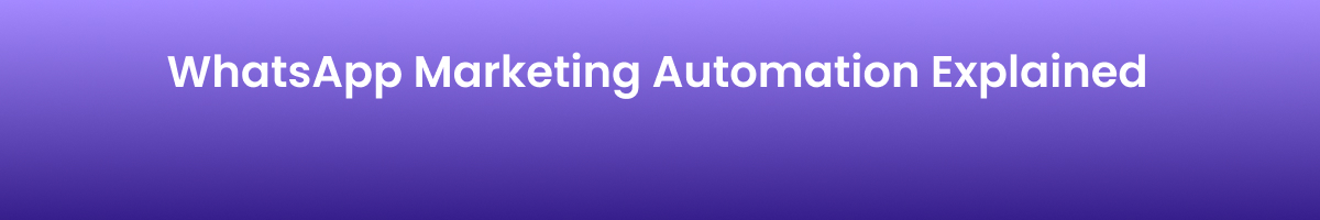 WhatsApp Marketing Automation Explained